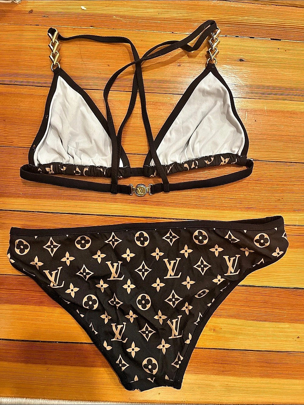 Louis Vuitton Monogram Bikini in Black & Gold Like New - Picture 2 of 7